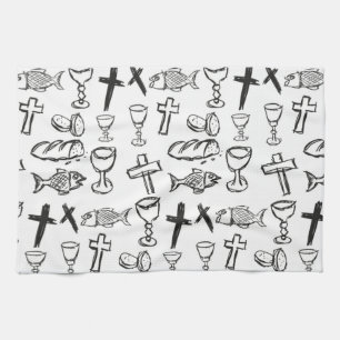 Christian Pattern Tea Towel