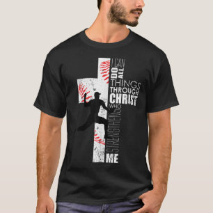 Christian Philippians 413 Kids Boys Cross Baseball T-Shirt