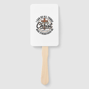 Christian Philippians 4_13 Vintage Quote Shirt Des Hand Fan