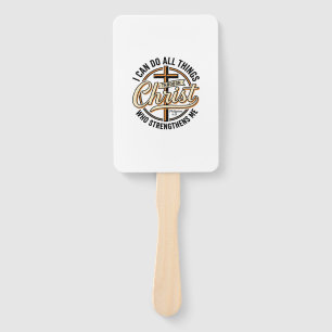 Christian Philippians 4_13 Vintage Quote Shirt Des Hand Fan