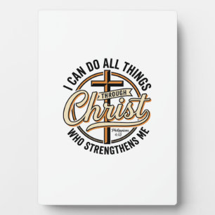 Christian Philippians 4_13 Vintage Quote Shirt Des Plaque