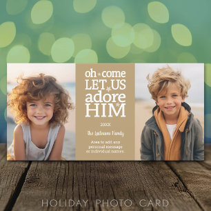 Christian Photo - Christmas - Let Us Adore Him Holiday Card