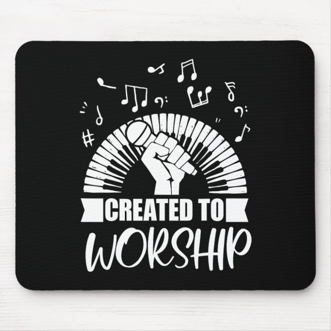 Christian Piano Player Created To Worship Gift For Mouse Pad (Front)