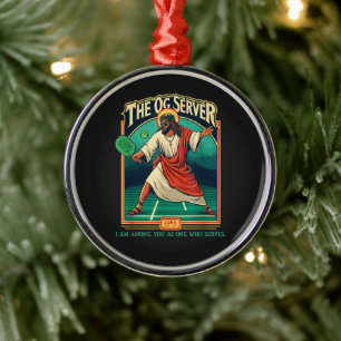 Christian Pickleball Jesus Metal Tree Decoration