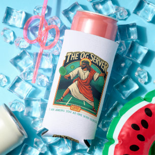 Christian Pickleball Jesus Seltzer Can Cooler