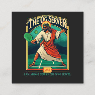 Christian Pickleball Jesus Square Business Card