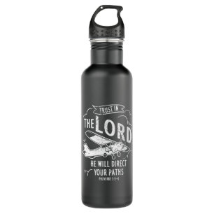 Christian pilot gifts - airplane pilot funny pilot 710 ml water bottle