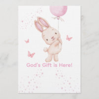 Christian Pink Girl Baby Shower Invitation