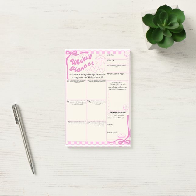 Christian Planners Christian Post-it Notes Girly  (Office)