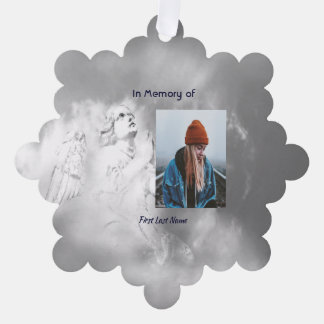 Christian Poem Memorial Keepsake Angel Sky Clouds  Tree Decoration Card