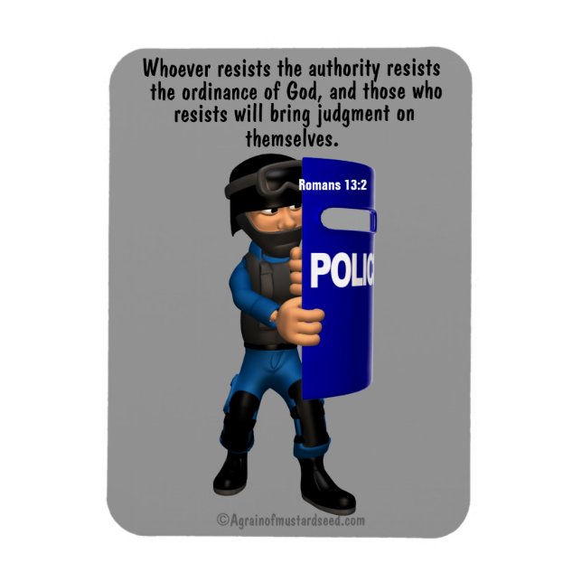 Christian Police Magnet (Vertical)