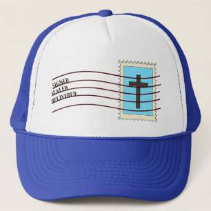 Christian Postage Stamp Hat