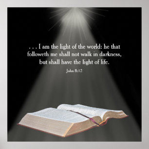 Christian Poster - I am ....World -Bible Verse