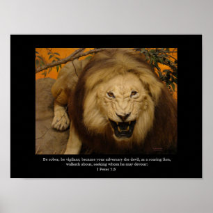 Christian Poster, Roaring Lion! Poster