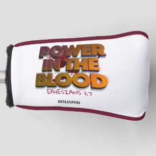 Christian power in the blood salvation message pos golf head cover
