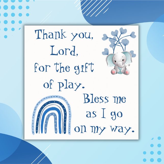 Christian Prayer for kids Blue | Poster (Creator Uploaded)