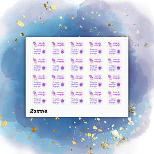 Christian Prayer for Kids Blue & Purple   Square Sticker
