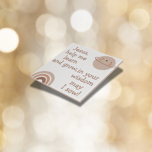 Christian Prayer for kids Brown & White Tile