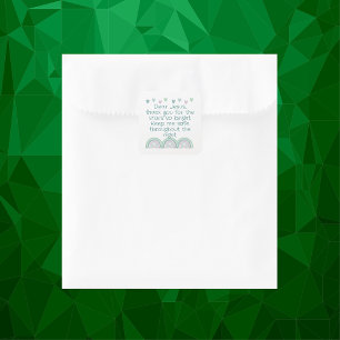 Christian Prayer for kids Green & Pink   Square Sticker