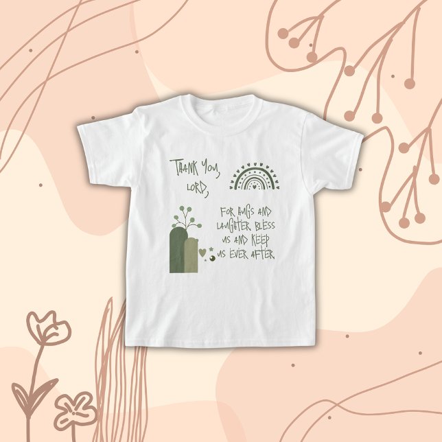 Christian Prayer for kids Olive Green | T-Shirt (Creator Uploaded)