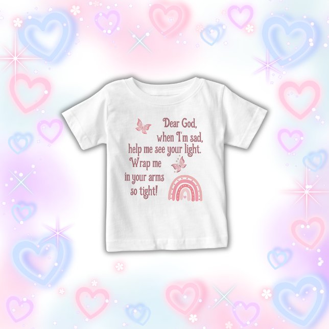 Christian Prayer for kids Pink | Baby T-Shirt (Creator Uploaded)