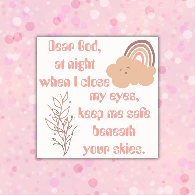 Christian Prayer for kids Pink | Poster (Creator Uploaded)