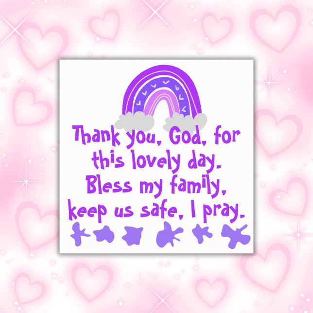 Christian Prayer for kids Purple & Pink | Poster (Creator Uploaded)
