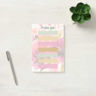 Christian Prayer List Sticky Post-it Notes