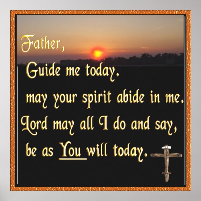 Christian prayer poster (Front)