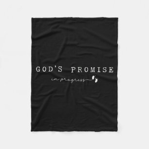 Christian Pregnancy God'promise In Progresfaith Ba Fleece Blanket