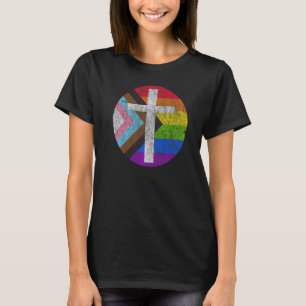 Christian Pride for Ally Lgbtqia+ Inclusive Flag W T-Shirt