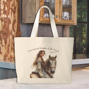 Christian Princess on Horseback Tote Bag 5 sizes!