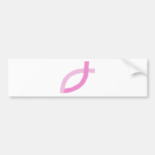 Christian Products - Pink Fish Bumper Sticker