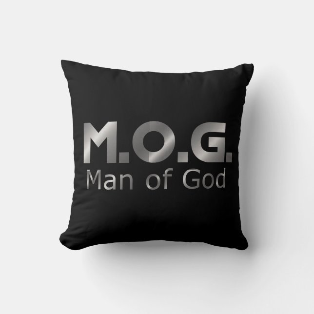 Christian Prophetic Silver MAN OF GOD PSALM 1:1 Cushion (Front)