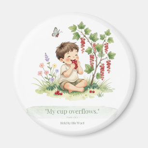 Christian Psalm 23:5 Sticker – My Cup Overflows Magnet