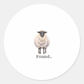 Christian Psalm 23 Lamb Classic Round Sticker