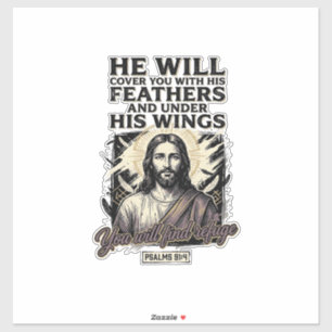 Christian Psalm 91_4 Jesus Vintage Engraving Shirt