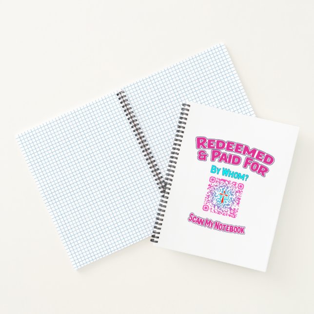 Christian QR Code Notebook Redeemed and Paid For (Inside)