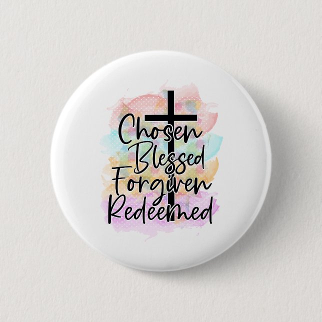CHRISTIAN QUOTE 6 CM ROUND BADGE (Front)