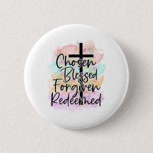 CHRISTIAN QUOTE 6 CM ROUND BADGE