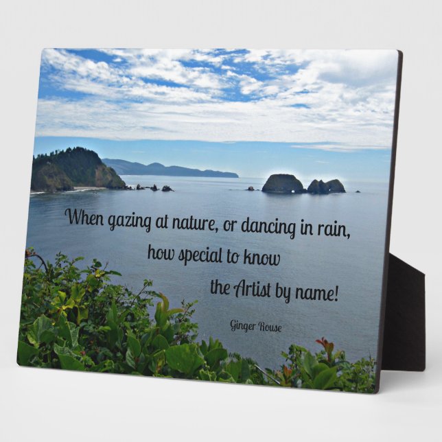 Christian quote about Nature Plaque (Side)