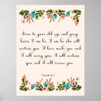 Christian Quote Art - Isaiah 46:4