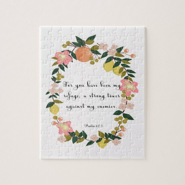 Christian Quote Art - Psalm 61:3 Jigsaw Puzzle (Vertical)