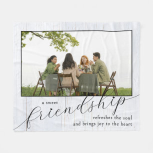 Christian Quote Friendship Fleece Blanket