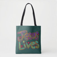Christian Quote ‘Jesus Lives’ Green