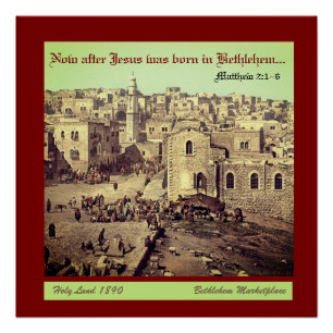 Christian Quote Jesus Vintage Holy Land Photo  Poster