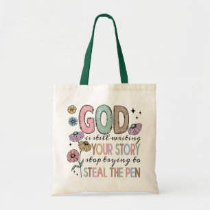 Christian Quote Retro Tote Bag