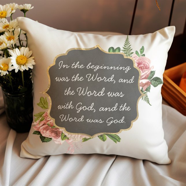 Christian Quote White Pillow (Creator Uploaded)