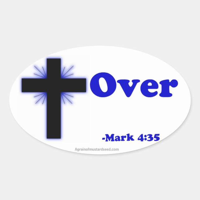 Christian Quotes Oval Sticker (Front)
