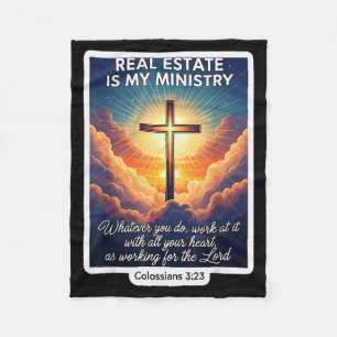 Christian Realtor Real Estate Is My Ministry Agent Fleece Blanket